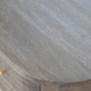 Bedside Table with Brass Legs | Solid Mango Wood | Ash Black Finish | Drawer Storage