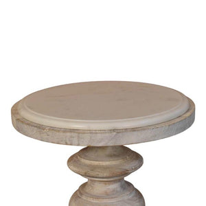 Bellis Marble Accent Table | Sculptural Side Table | Natural Stone Look