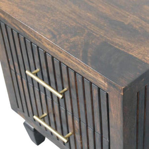 Belmont 2 Drawer Bedside Table | Natural Timber Nightstand | Bedroom Storage