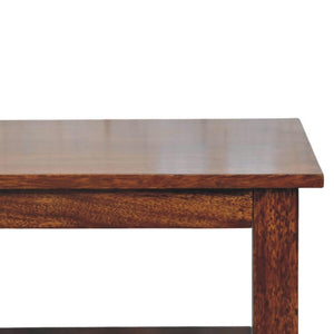 Belmont X-Frame Coffee Table | Solid Mango Wood | Chestnut Finish