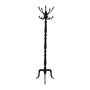Black Coat Stand | Freestanding Entryway Storage | Slim Vertical Design