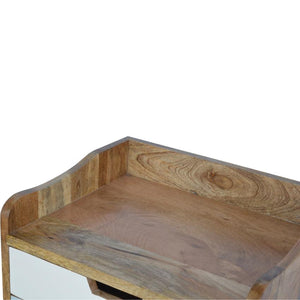 Blue Gradient Bedside Table | 3 Drawers | Solid Mango Wood