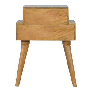 Blush Pink & White Bedside Table | 2 Drawers | Solid Mango Wood