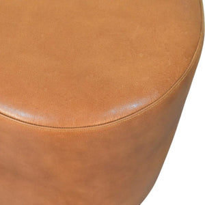Bola Leather Stool | Leather Texture | Accent Seating