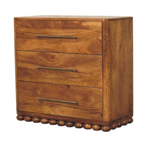 Bola Three Drawer Chest | Rounded Bedroom Storage