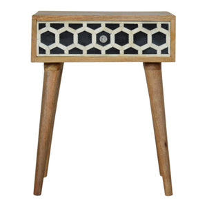 Bone Inlay Bedside Table | Distinctive Detail | Versatile Home Furniture