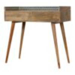 Bone Inlay Gallery Console Table | Handcrafted Pattern | Decorative Hallway Furniture