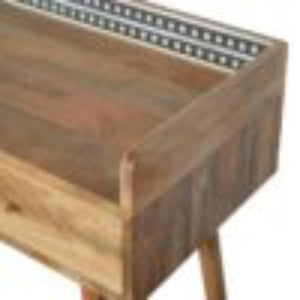 Bone Inlay Gallery Console Table | Handcrafted Pattern | Decorative Hallway Furniture