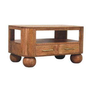 Briarwood Fluted Coffee Table | Textured Timber Living Room Table
