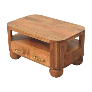 Briarwood Fluted Coffee Table | Textured Timber Living Room Table