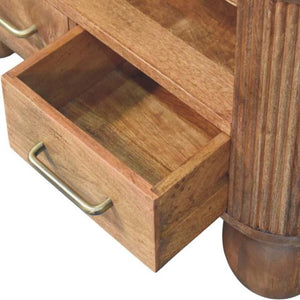 Briarwood Fluted Coffee Table | Textured Timber Living Room Table