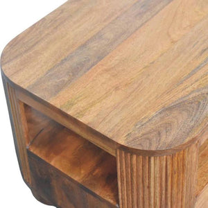 Briarwood Fluted Coffee Table | Textured Timber Living Room Table