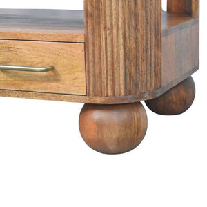 Briarwood Fluted Coffee Table | Textured Timber Living Room Table