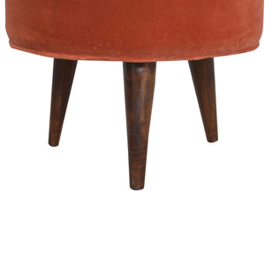 Brick Velvet Nordic Style Footstool | Distinctive Detail | Versatile Home Furniture