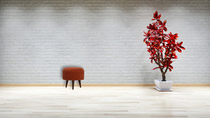 Brick Velvet Nordic Style Footstool | Distinctive Detail | Versatile Home Furniture