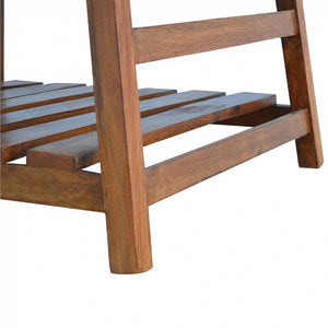 Buffalo Hide Square Footstool | Leather Upholstery | Compact Accent Stool