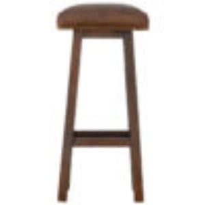 Buffalo Leather Bar Stool | Brass Detail | Statement Kitchen Seating
