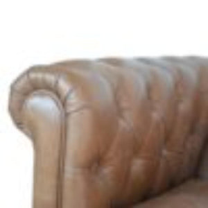 Buffalo Leather Chesterfield Chair | Solid Leather | Deep Button Upholstery | Classic Seating