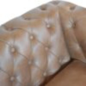 Buffalo Leather Chesterfield Chair | Solid Leather | Deep Button Upholstery | Classic Seating