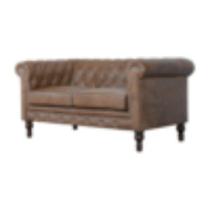 Buffalo Leather Chesterfield Chair | Solid Leather | Deep Button Upholstery | Classic Seating