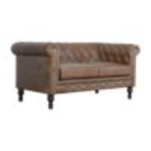 Buffalo Leather Chesterfield Chair | Solid Leather | Deep Button Upholstery | Classic Seating