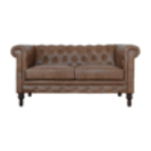 Buffalo Leather Chesterfield Chair | Solid Leather | Deep Button Upholstery | Classic Seating