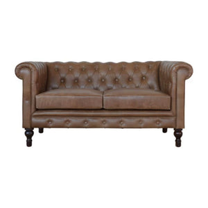 Buffalo Leather Chesterfield Chair | Solid Leather | Deep Button Upholstery | Classic Seating