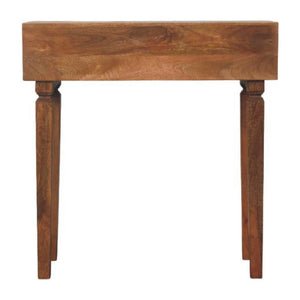 Cadiz Carved Console Table | 2 Drawers | Solid Mango Wood | Golden Teak Finish
