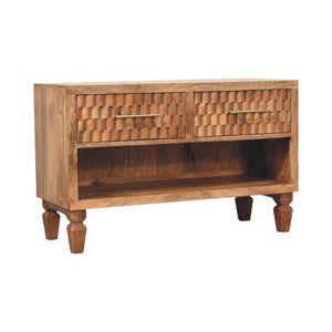 Cadiz Carved Entryway Shoe Cabinet | Carved Detailing | Hallway Storage