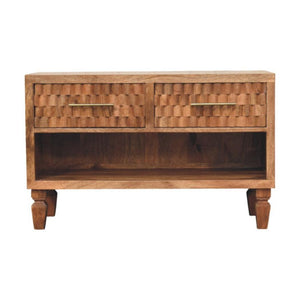 Cadiz Carved Entryway Shoe Cabinet | Carved Detailing | Hallway Storage