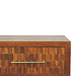 Cadiz Carved Shoe Bench | Timber Entryway Bench