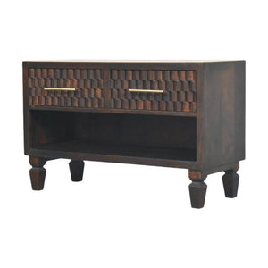 Cadiz Carved Shoe Storage Bench | Carved Detailing | Entryway Seating