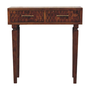 Cadiz Textured Console Table | Slim Hallway Furniture | Sculptural Design