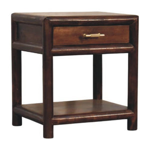California Walnut Open Bedside Table | Open Shelf Design