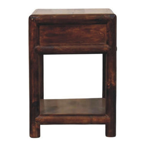 California Walnut Open Bedside Table | Open Shelf Design