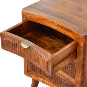 Capri Bedside Table | Compact Bedroom Storage | Contemporary Design