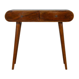 Capsule Mango Wood Console Table | Chestnut Finish | 2 Drawers
