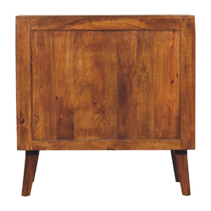 Carved Cabinet | Chestnut Finish | Decorative Storage