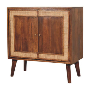 Carved Cabinet | Chestnut Finish | Decorative Storage