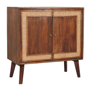 Carved Cabinet | Chestnut Finish | Decorative Storage