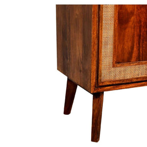 Carved Cabinet | Chestnut Finish | Decorative Storage
