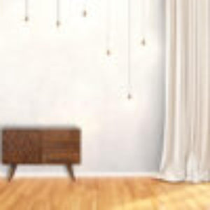 Carved Sideboard | Solid Mango Wood | Chestnut Finish | Statement Storage Cabinet