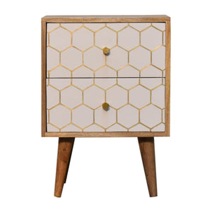 Cassia Bedside Table | Compact Bedroom Storage | Contemporary Nightstand