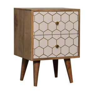 Cassia Bedside Table | Compact Bedroom Storage | Contemporary Nightstand