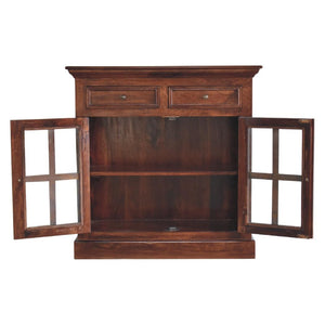 Cherry Glazed Cabinet | Warm Statement Finish | Decorative Home Storage