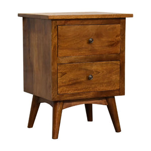 Chestnut Bedside Table | Warm Finish | Compact Bedroom Storage