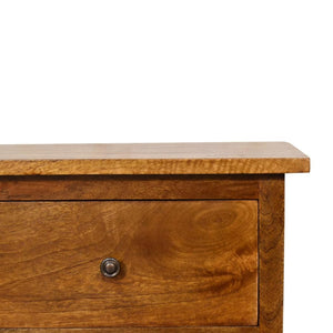 Chestnut Bedside Table | Warm Finish | Compact Bedroom Storage