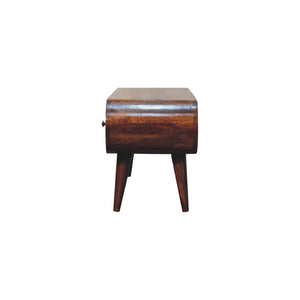 Chestnut Circular TV Unit | Solid Mango Wood | Circular Front Design