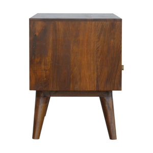 Chestnut Cube Carved TV Unit | Distinctive Detail | Versatile Home Furniture