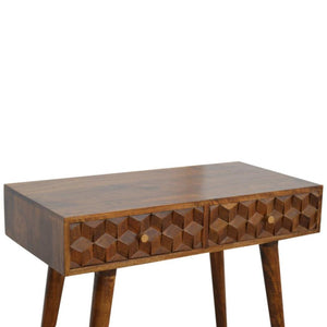 Chestnut Cube Console Table | Distinctive Detail | Versatile Home Furniture